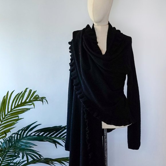 ANTONIO MELANI Sweaters - ANTONIO MELANI 100% Cashmere Hi-Lo Cardigan Wrap